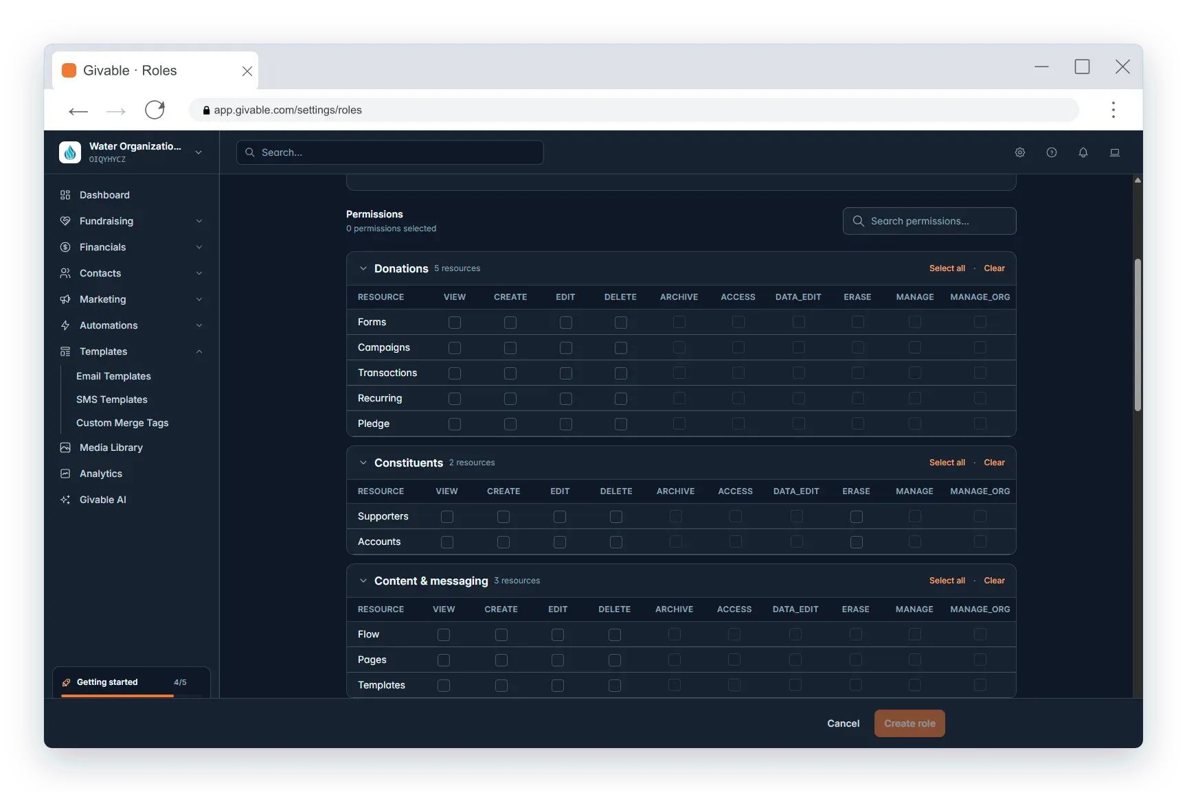 Roles and audit