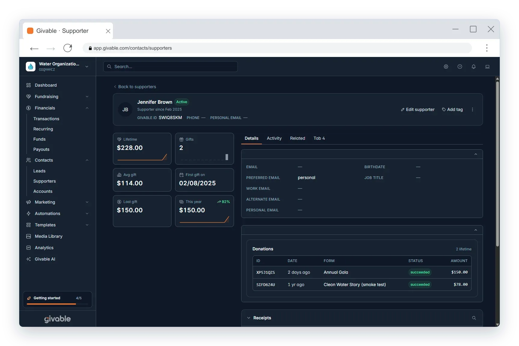 Donor CRM & Portal overview